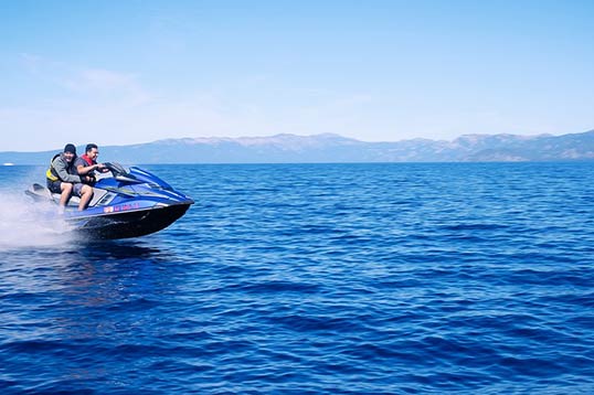 a jet ski floating on sea