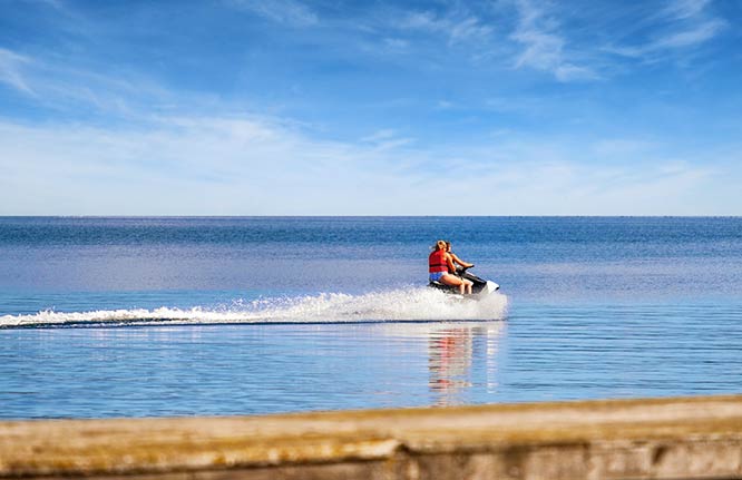 how to jet ski across lake michigan