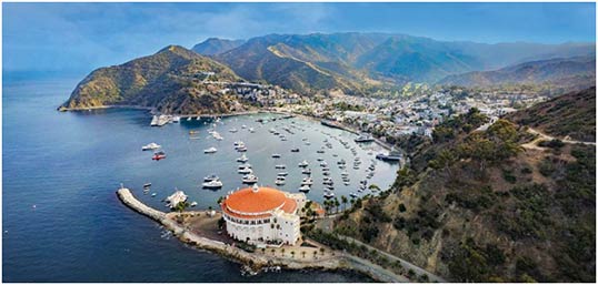 the scenery of catalina island